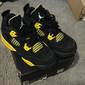 Black and Yellow Air Jordan Sneakers